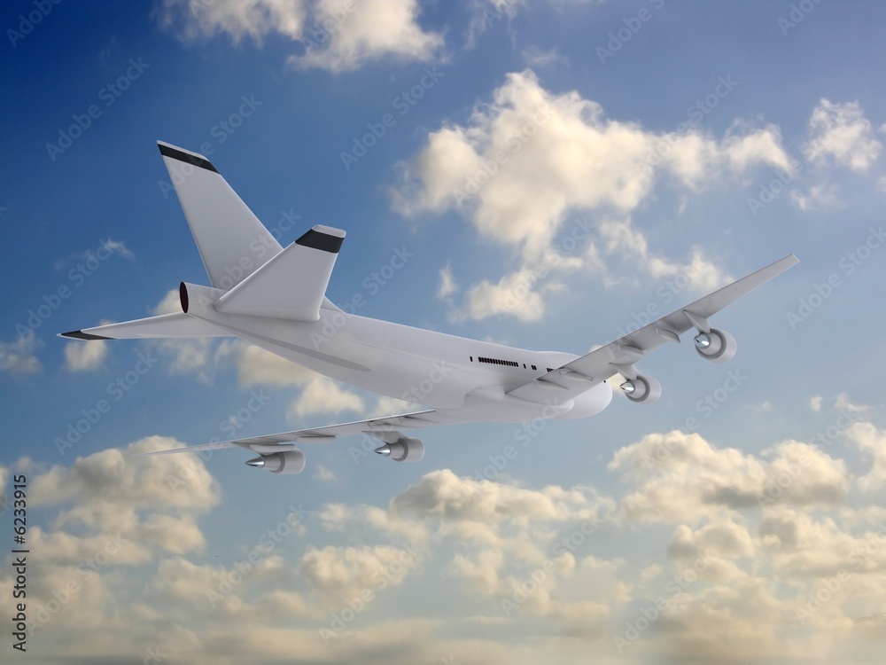 Fototapeta premium Samolot 3D