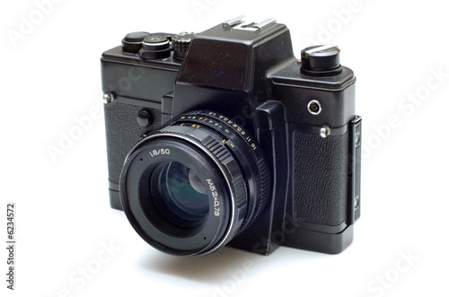 Soviet SLR film camera isolated