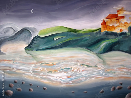 Surrealistic landscape