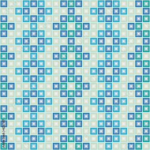 Motley 3d tiles. Seamless vector pattern