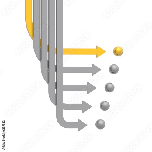 3D gold and silver arrows (...