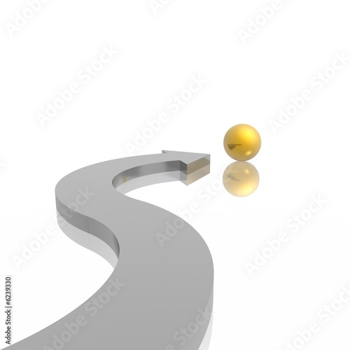 3D arrow and sphere (high r...
