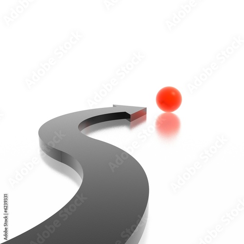 3D arrow and sphere (high r...