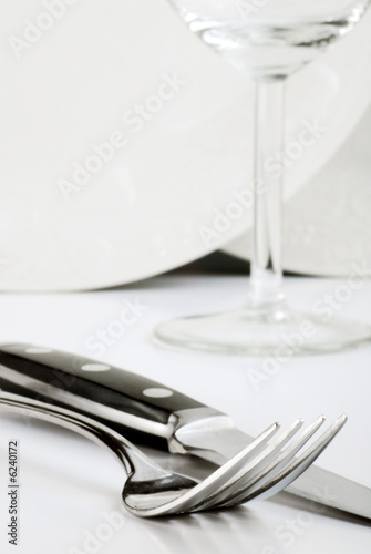 Macro image of table setting