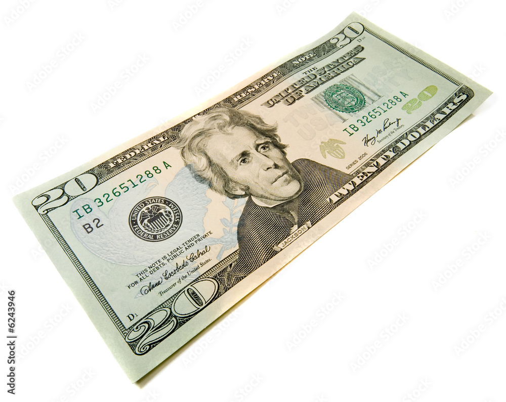 20 dollasr bill. Wide angle view. Business concept 20 dollasr bill. Wide angle view. Business concept