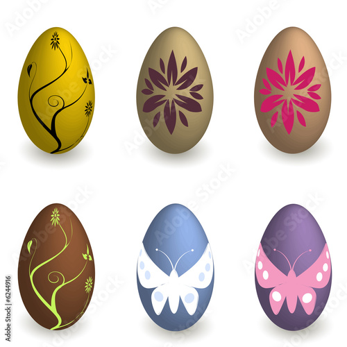 vector easter eggs
