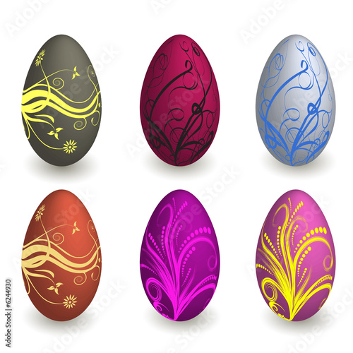 vector easter eggs