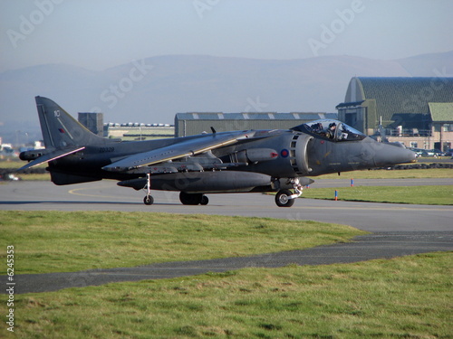 RAF Harrier jet aircraft