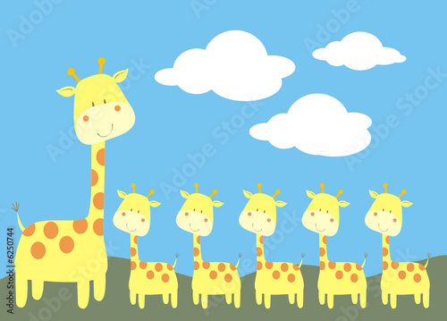 familia de jirafas
