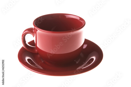 cup and saucer isolated on the white