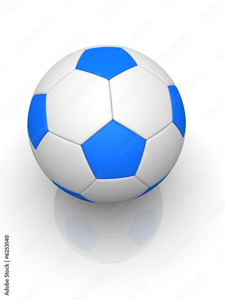 blau,weißer fußball