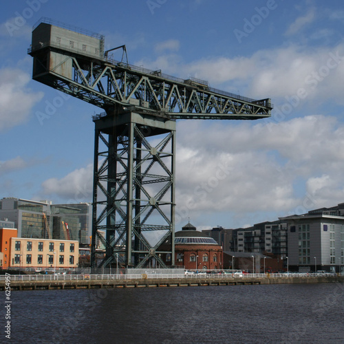 Crane on River Clyde Glasgow Scotland