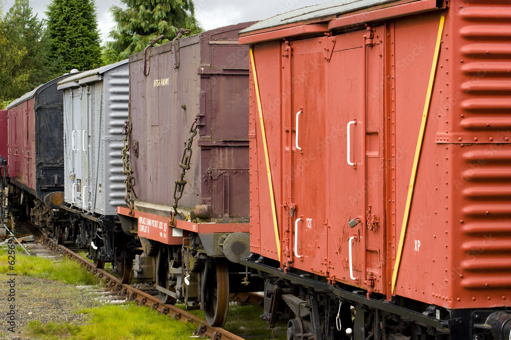 Historic railway rolling stock on a preserved railway Historic railway rolling stock on a preserved railway