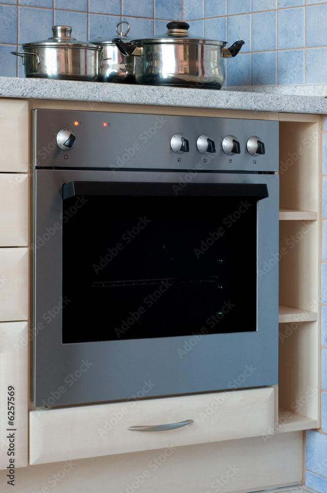 Fototapeta premium Built-in stainless steel electric oven