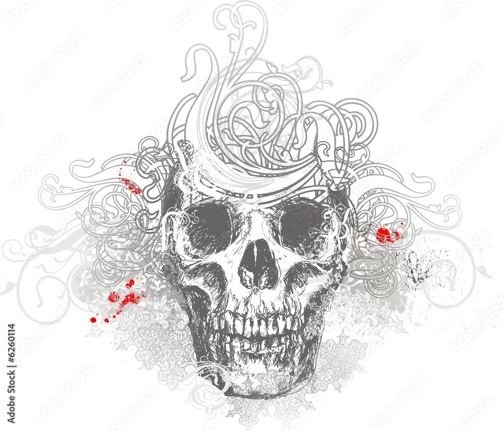 Fototapeta premium Wicked skull illustration