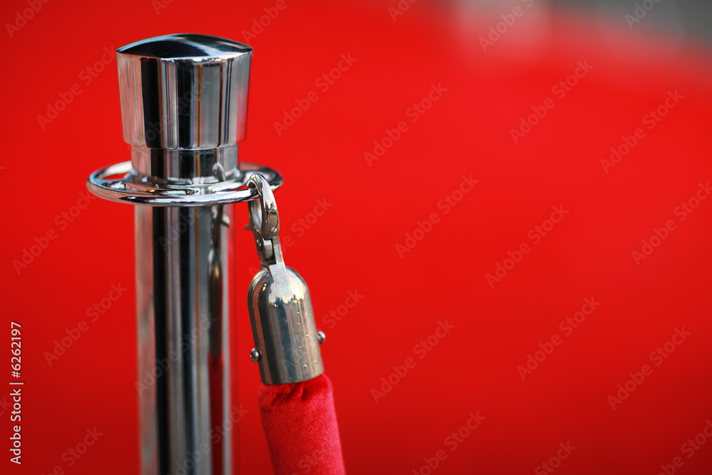 Red security rope by red carpet, close-up , shallow DOF. Stock Photo ...