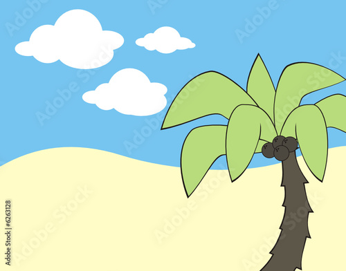 palmera en la arena