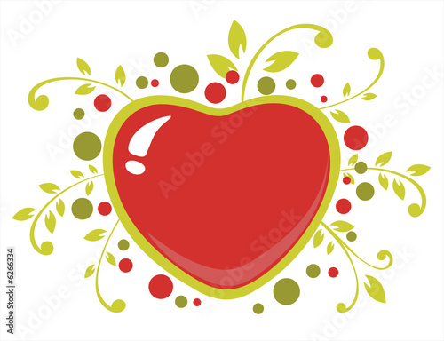 heart with floral pattern
