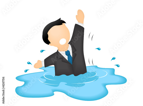 Business Man Sinking