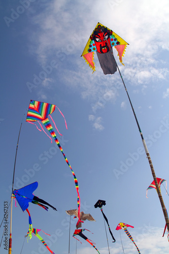 Obraz na płótnie kites flying in the sky w salonie
