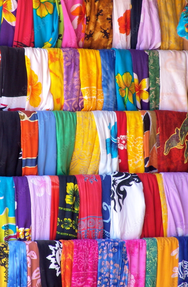 Colorful Mexican Textile in Marketplace