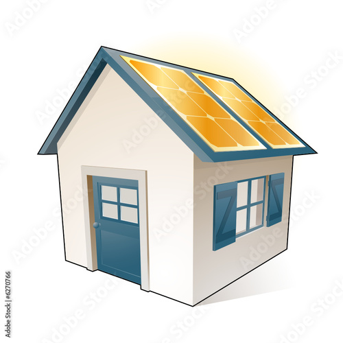 Maison avec panneaux solaires