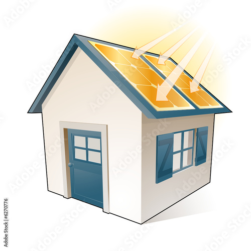 Maison avec panneaux solaires