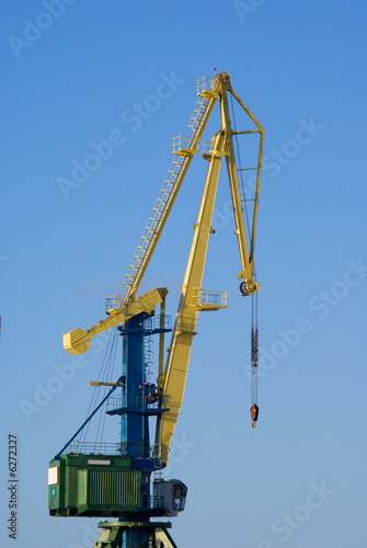 Wallpaper Mural Port of Murmansk. Working crane. Sunlight. Torontodigital.ca