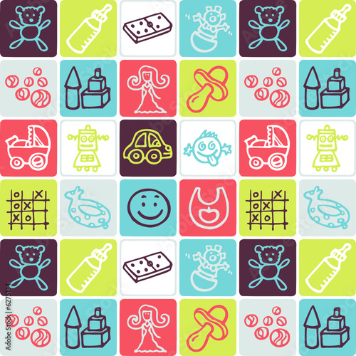 joets et enfance - motif damier