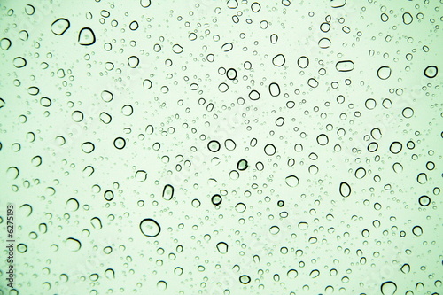 Green rain drops