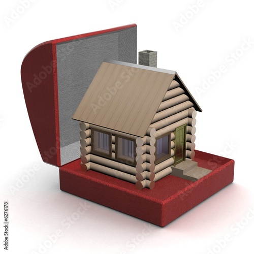 Wooden small house in a gif...
