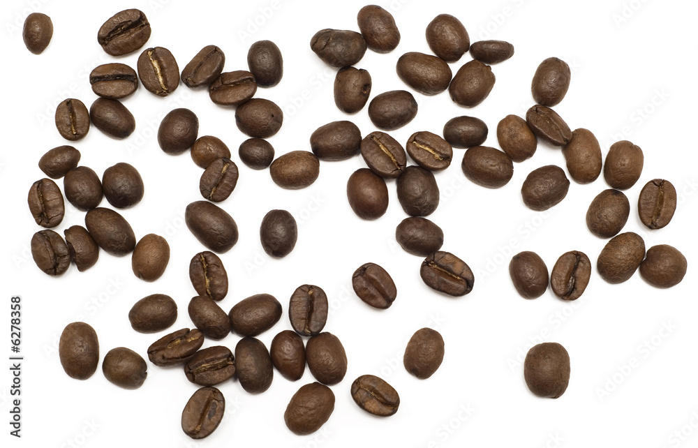 coffee beans isolated over white background coffee beans isolated over white background