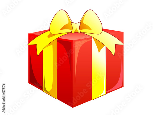 Present box with the bows