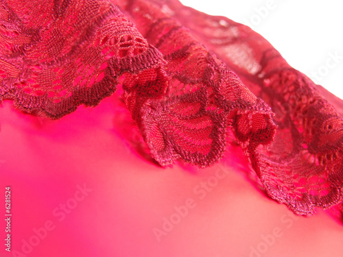 Red lace border