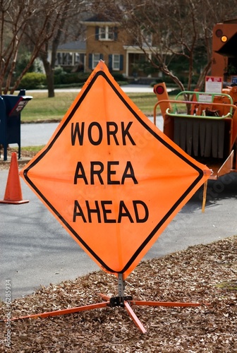 Work area sign 003