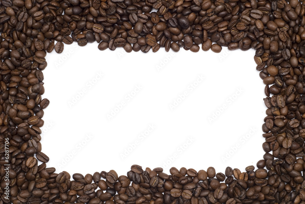 coffee frame isolated over white background coffee frame isolated over white background
