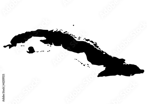 vector map of cuba
