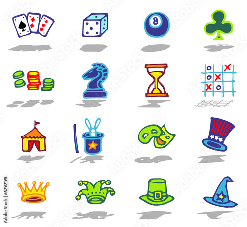 color icons - games and carnival