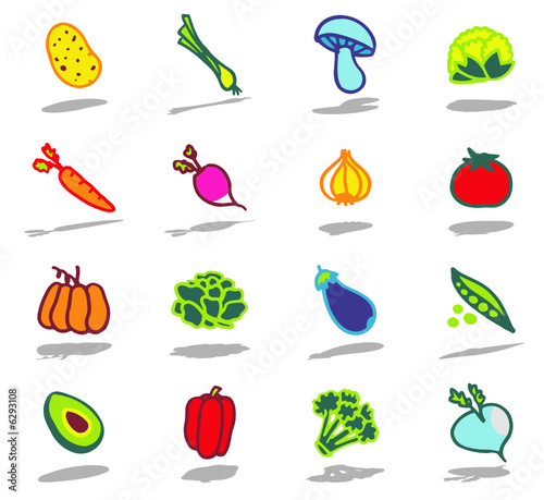 color icons - vegetables