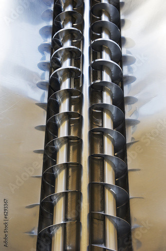 A pair of augers used in the production of wine