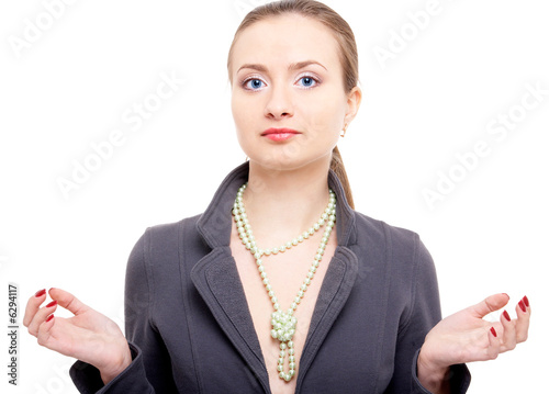 young female model on isolated background photo