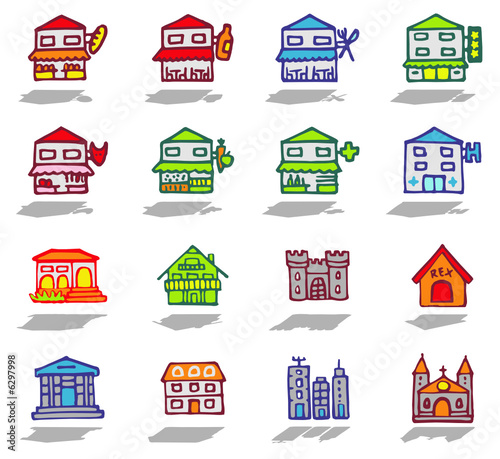 color icons - buildings