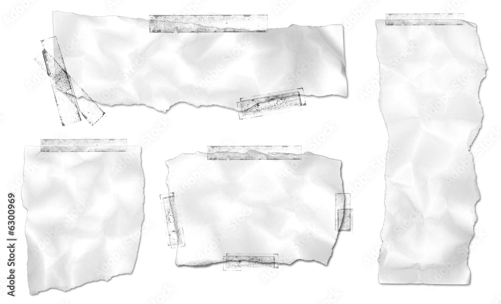Ripped and Taped Paper Collection Stock Illustration | Adobe Stock