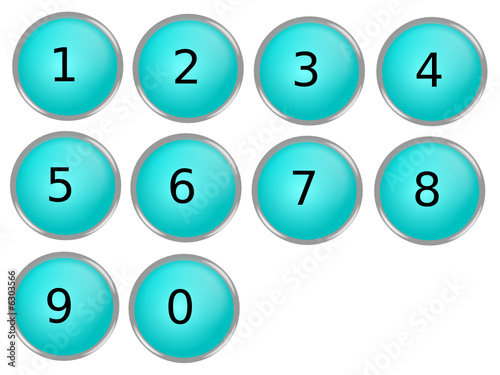 Blue Web Number Buttons