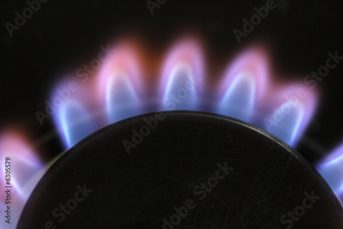 Flamme provenant d'une combustion de gaz