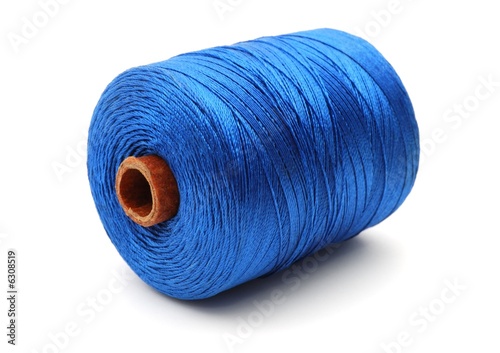 Big coil of blue thread