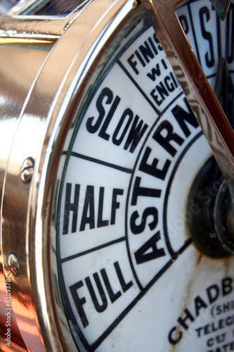 Old ships telegraph set at 'stop'