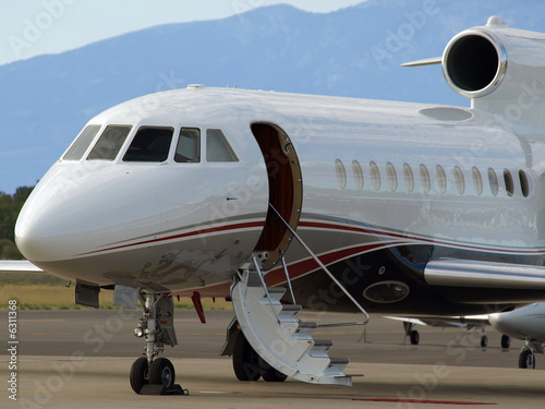 Bussiness jet stairway