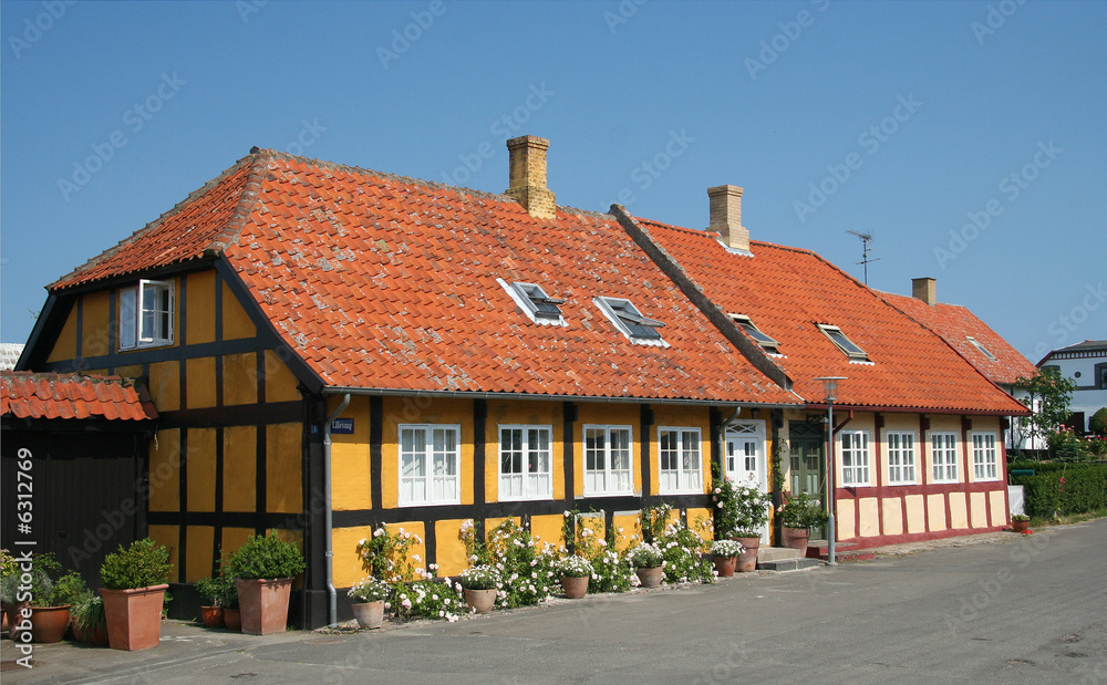 Traditional houses in Bornholm
