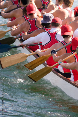 Racing the dragon boat